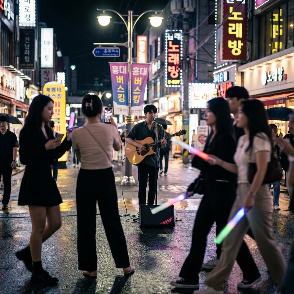 K-Pop Demon Hunters Spot #4: Hongdae Busking Street