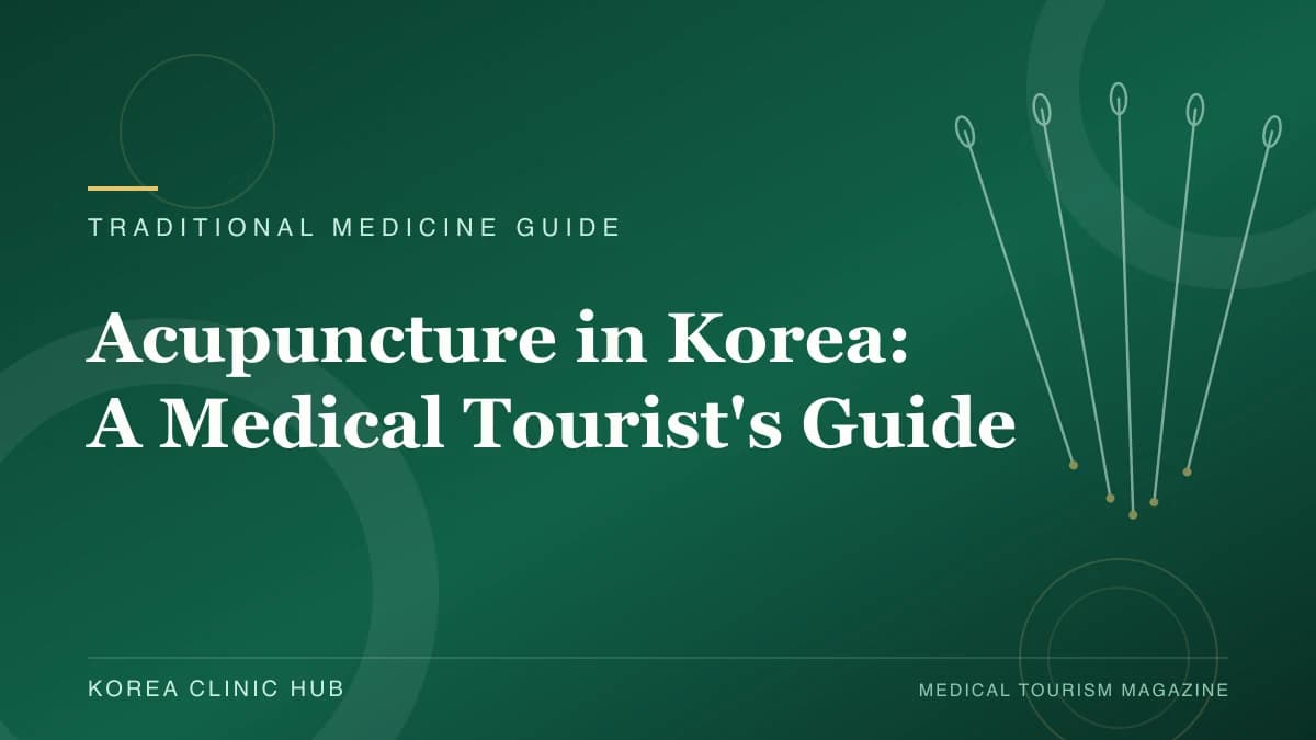Acupuncture in Korea: A Medical Tourist's Guide to Korean Traditional Medicine